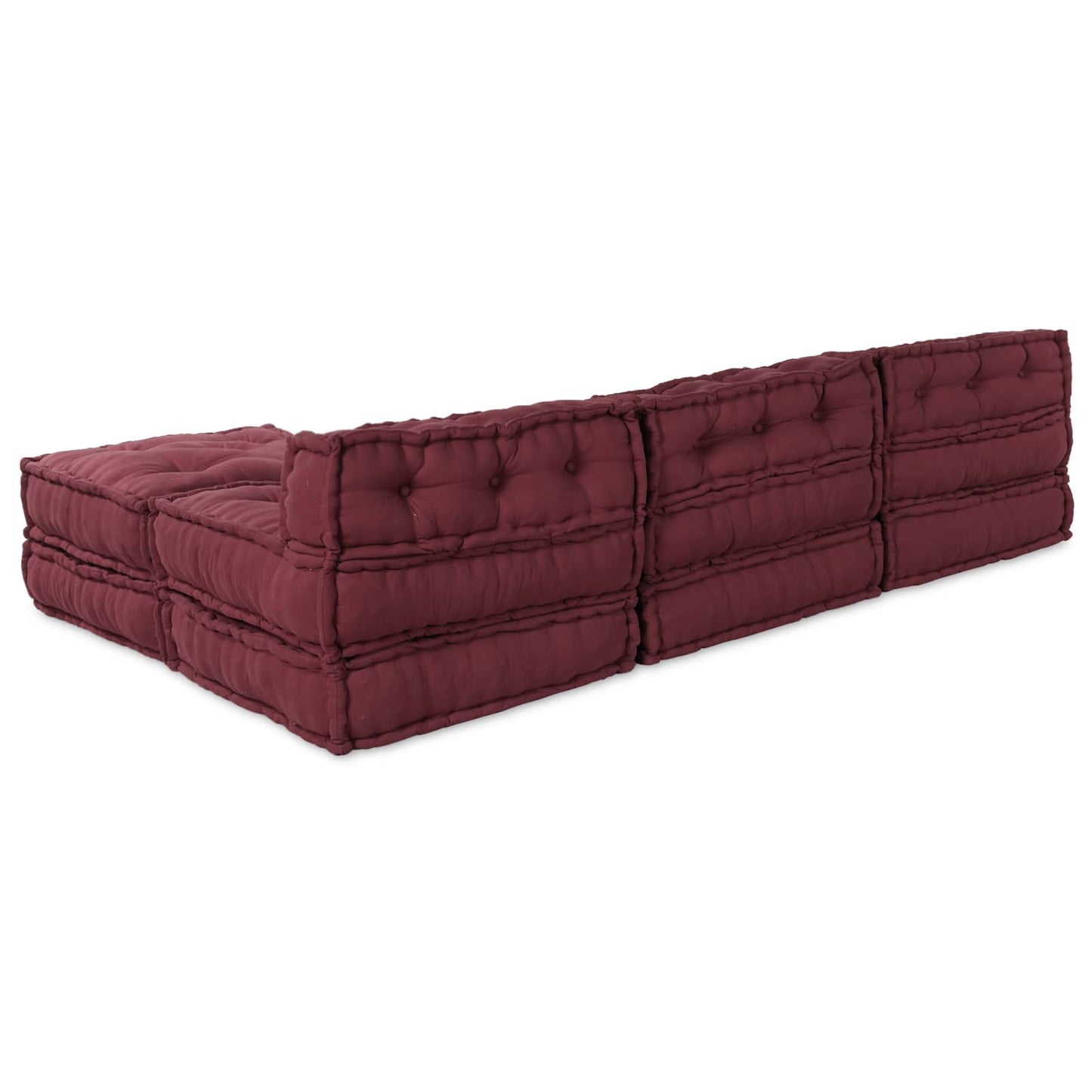 Unità di Divano Modulare 4 pcs Bordeaux Tessuto | homemem39