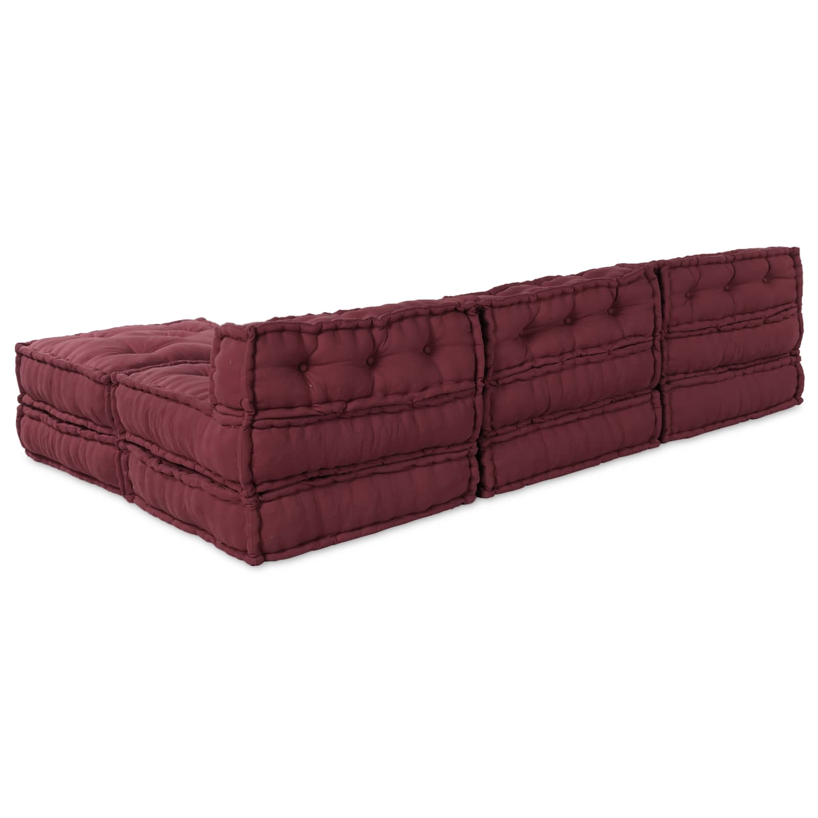 Unità di Divano Modulare 4 pcs Bordeaux Tessuto | homemem39