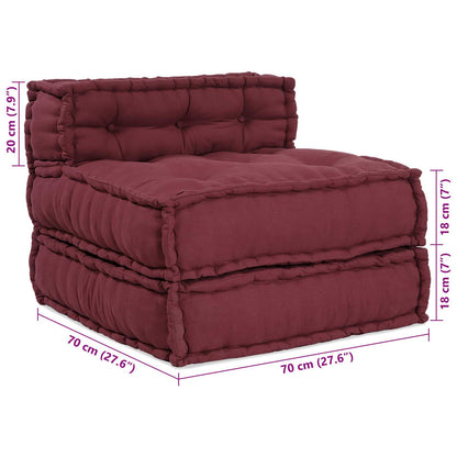 Unità di Divano Modulare 4 pcs Bordeaux Tessuto | homemem39