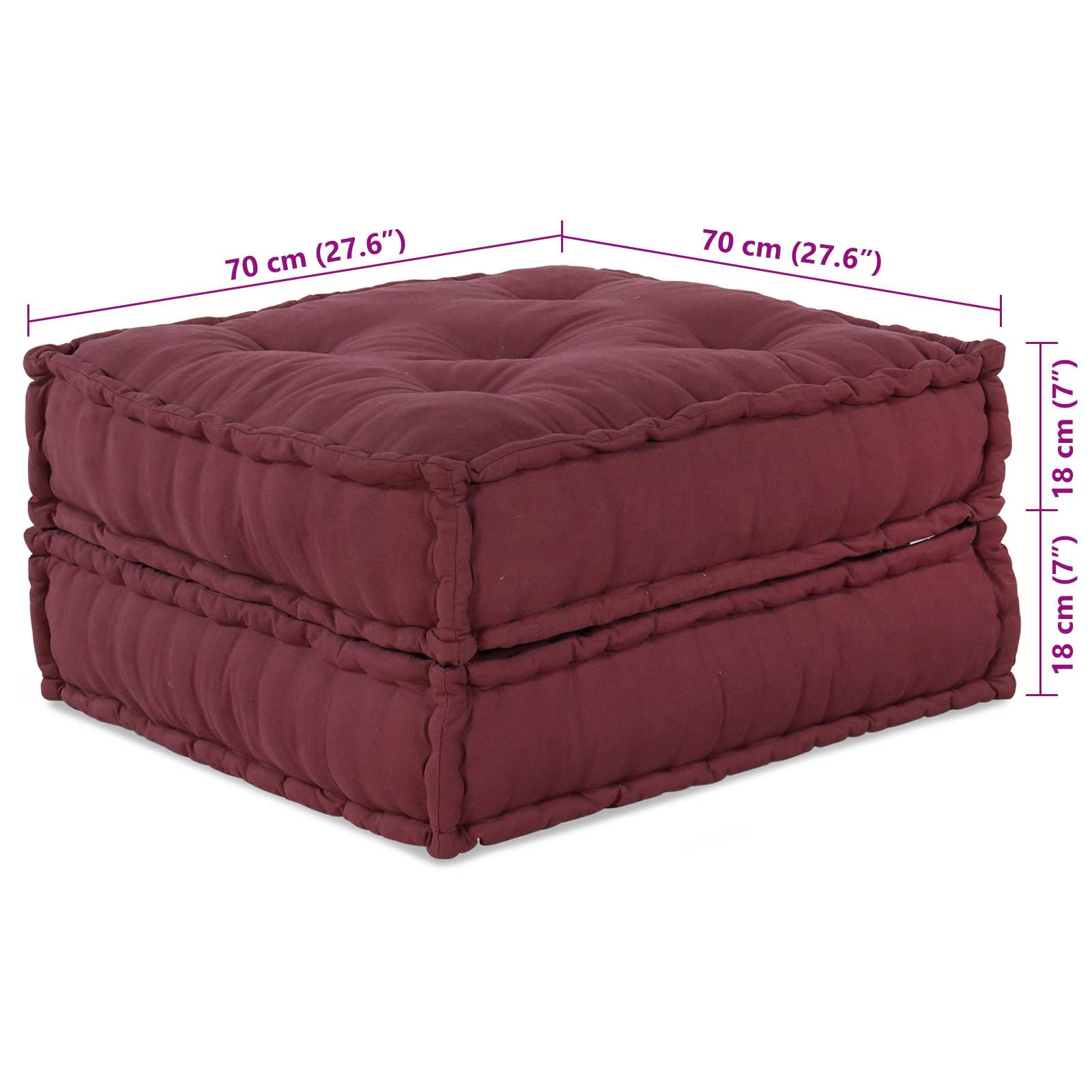 Unità di Divano Modulare 4 pcs Bordeaux Tessuto | homemem39