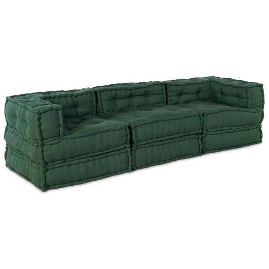 Unità di Divano Modulare 3 pcs Verde Tessuto | homemem39