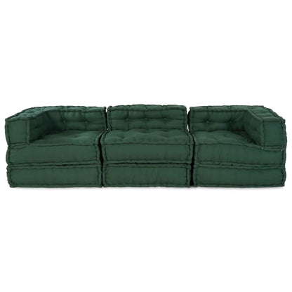 Unità di Divano Modulare 3 pcs Verde Tessuto | homemem39