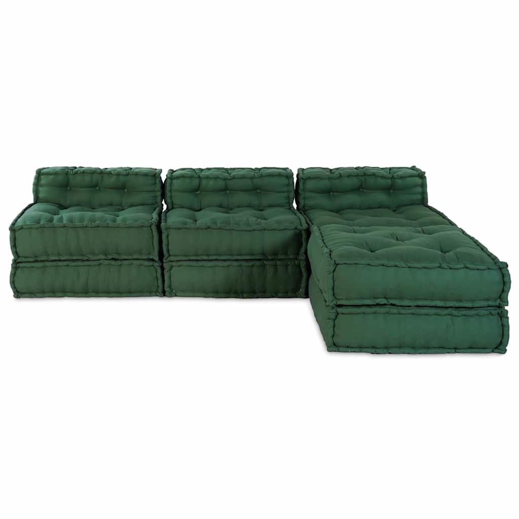 Unità di Divano Modulare 4 pcs Verde Tessuto | homemem39