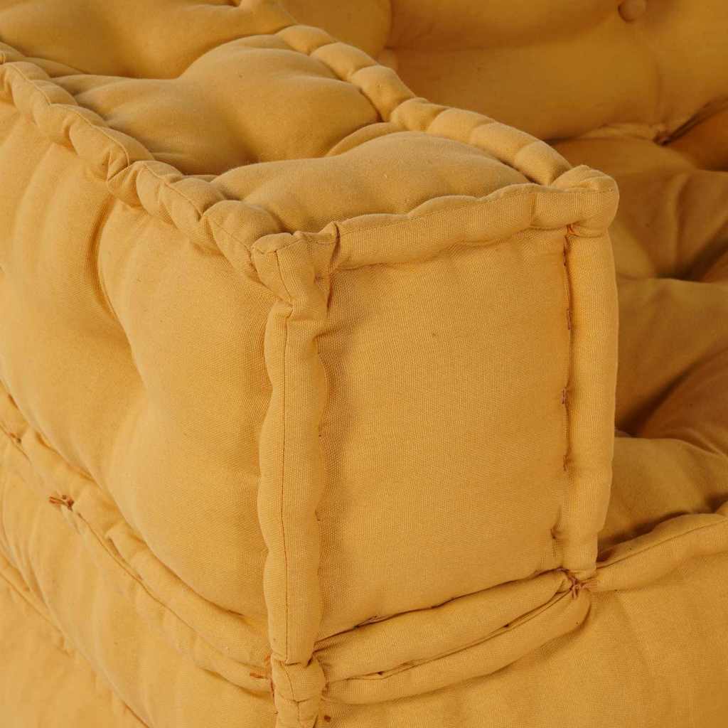 Unità di Divano Modulare 2 pcs Giallo 140 x 70 x 56 cm Tessuto | homemem39