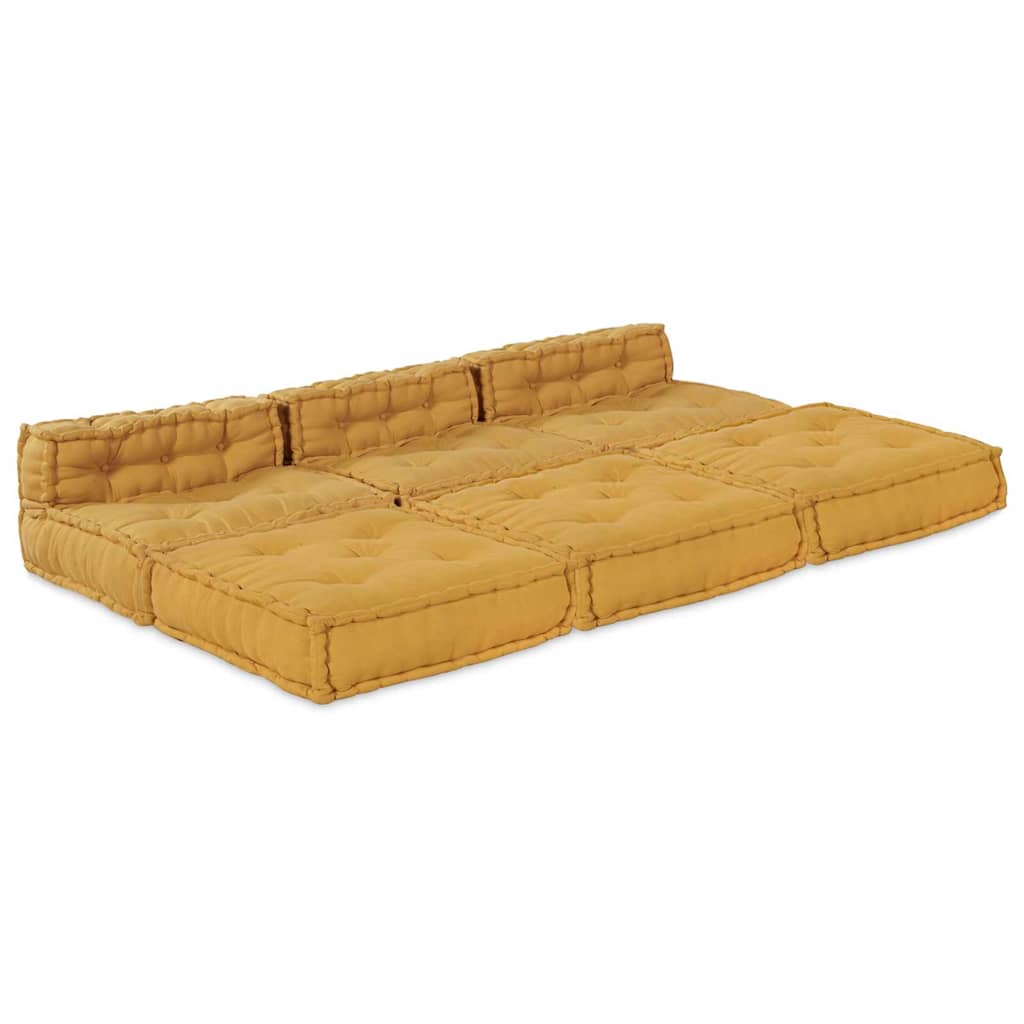 Unità di Divano Modulare 4 pcs Giallo Tessuto | homemem39