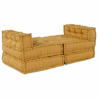 Unità di Divano Modulare 4 pcs Giallo Tessuto | homemem39