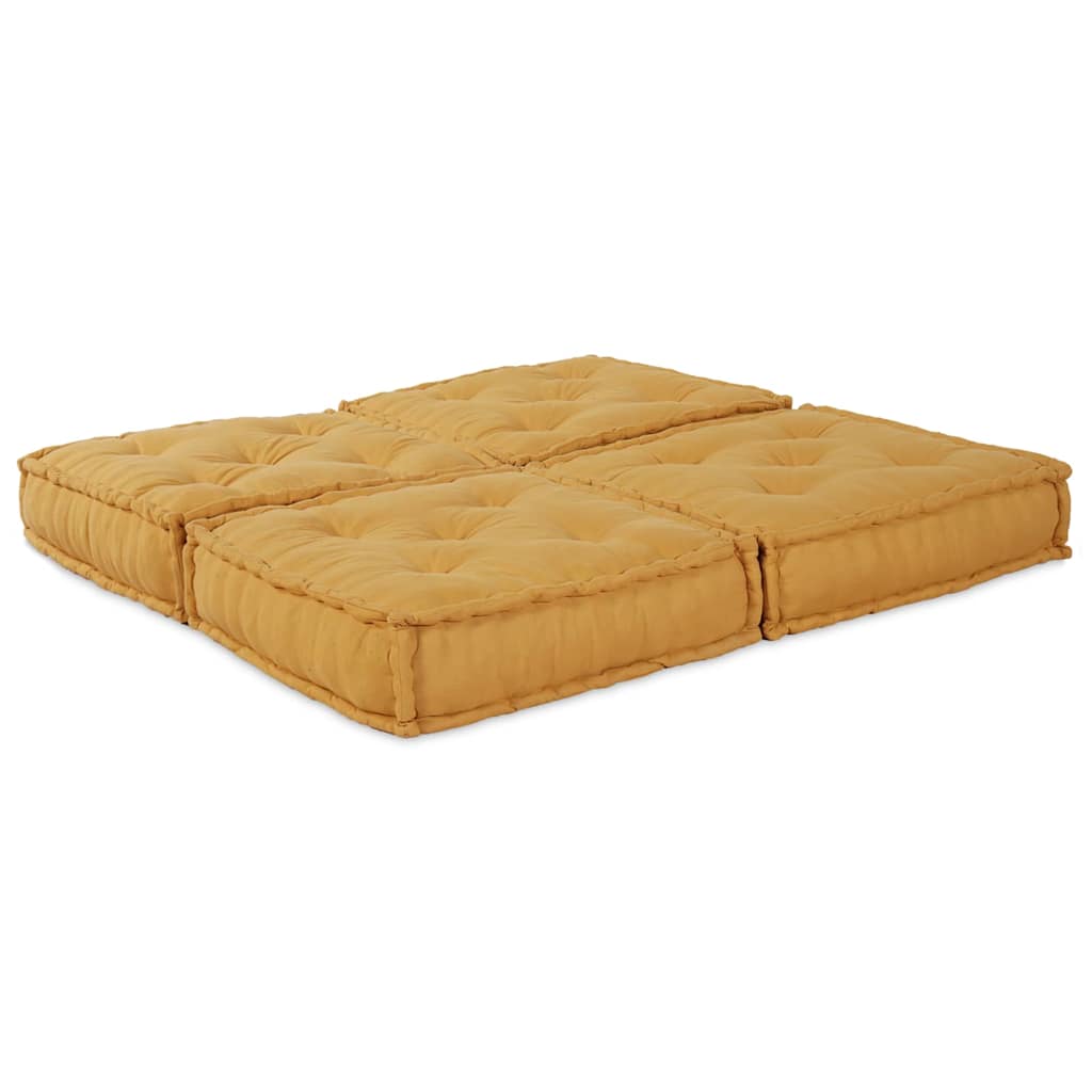 Unità di Divano Modulare 2 pcs Giallo 140 x 70 x 36 cm Tessuto | homemem39
