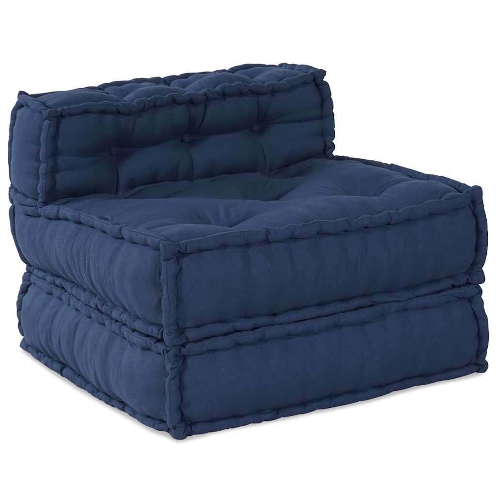 Unità di Divano Modulare 3 pcs Indaco Tessuto | homemem39