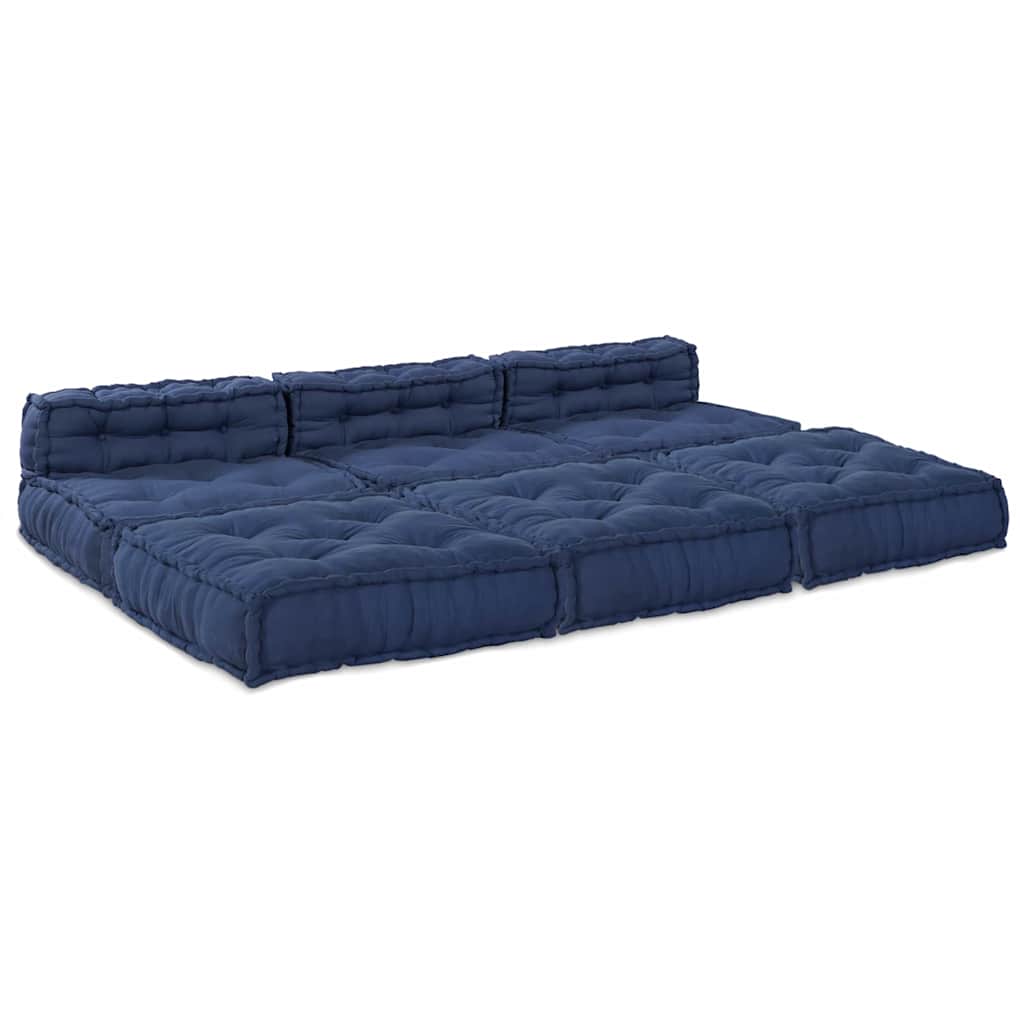 Unità di Divano Modulare 4 pcs Indaco Tessuto | homemem39