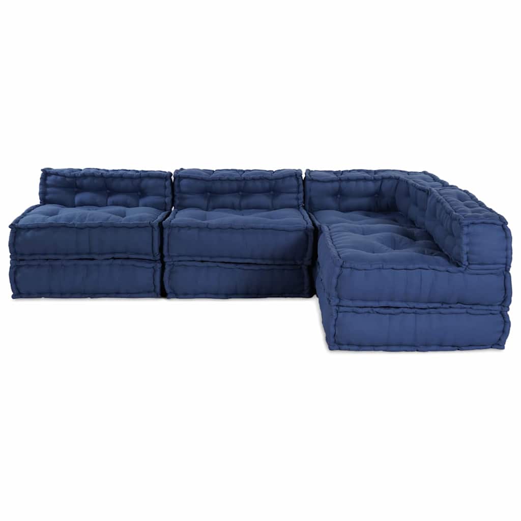Unità di Divano Modulare 4 pcs Indaco Tessuto | homemem39