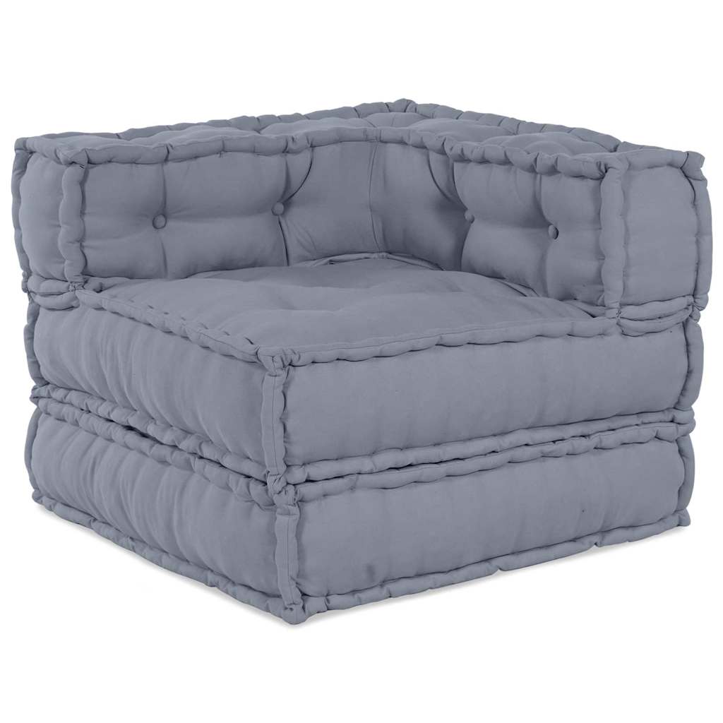 Unità di Divano Modulare 2 pcs Grigio 140 x 70 x 56 cm Tessuto | homemem39