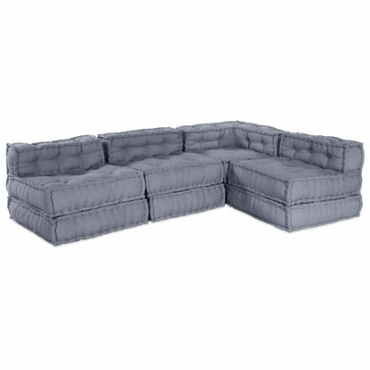 Unità di Divano Modulare 4 pcs Grigio Tessuto | homemem39