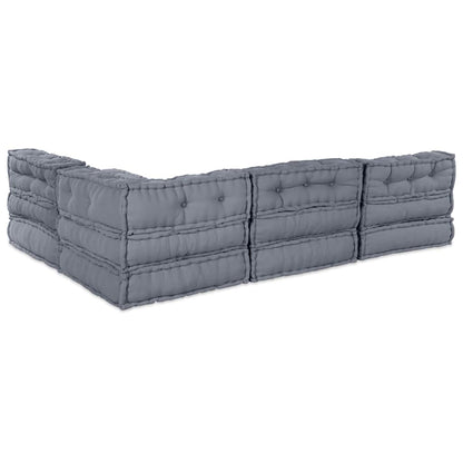 Unità di Divano Modulare 4 pcs Grigio Tessuto | homemem39