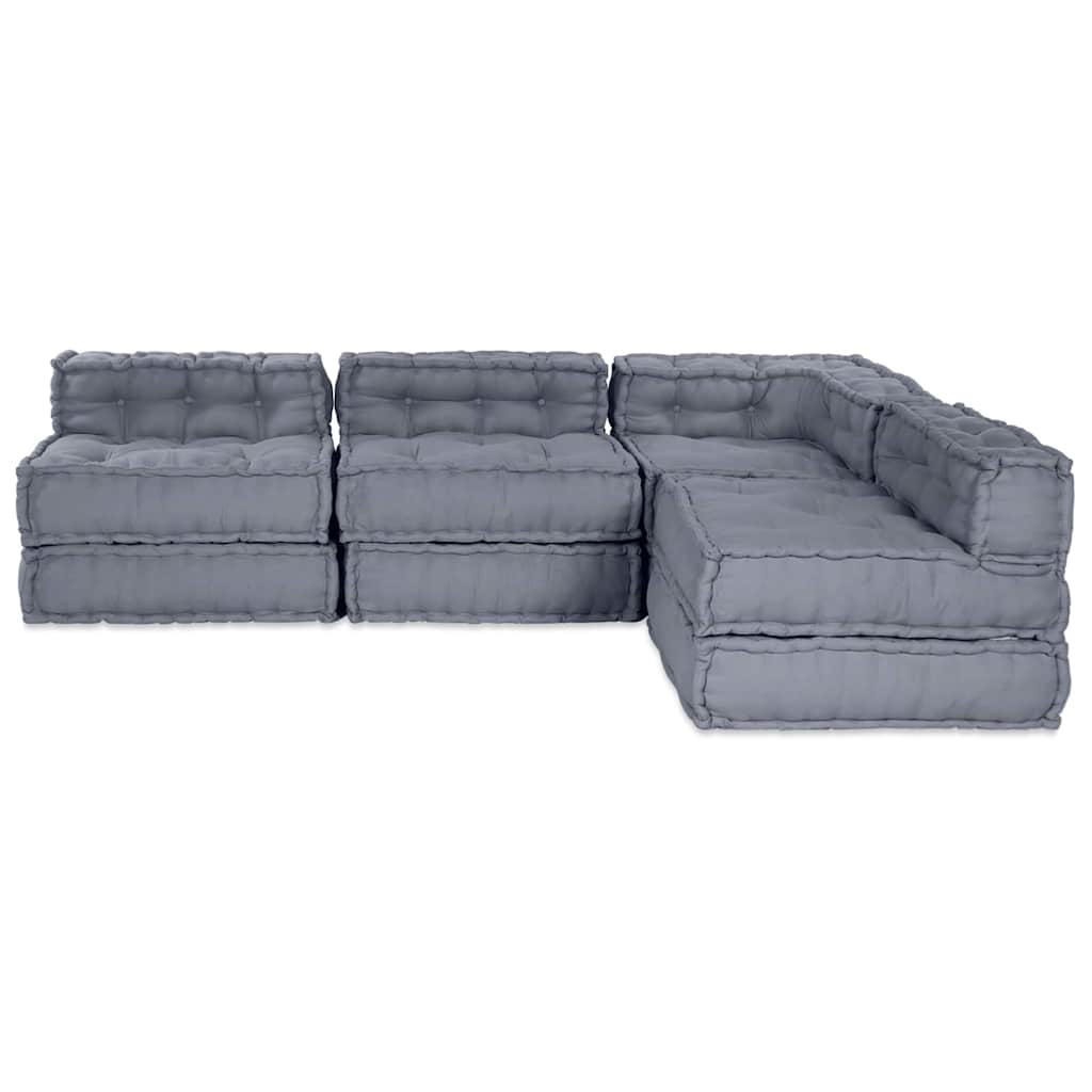 Unità di Divano Modulare 4 pcs Grigio Tessuto | homemem39