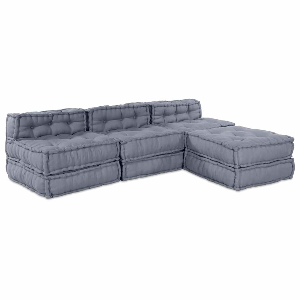Unità di Divano Modulare 4 pcs Grigio Tessuto | homemem39