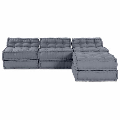 Unità di Divano Modulare 4 pcs Grigio Tessuto | homemem39