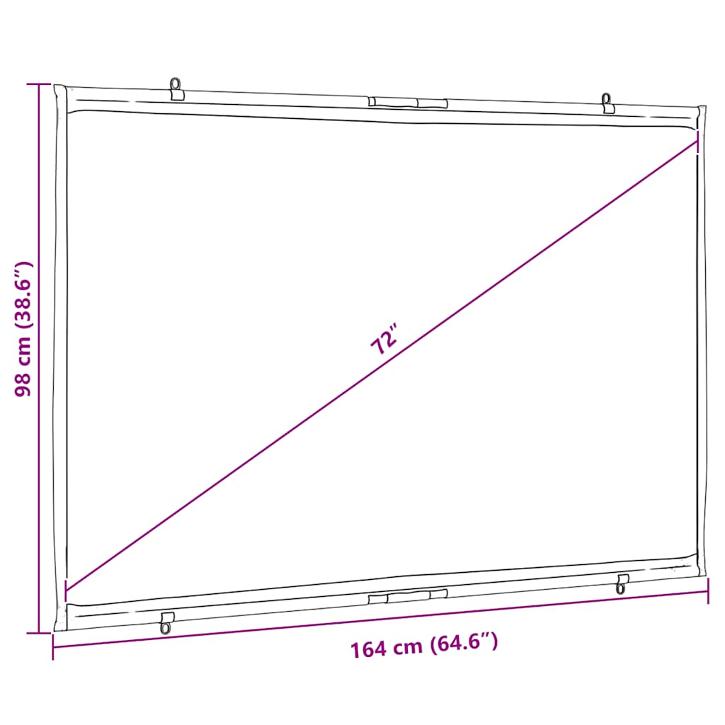 Schermo di proiezione da parete 72 pollici 16:9 | homemem39