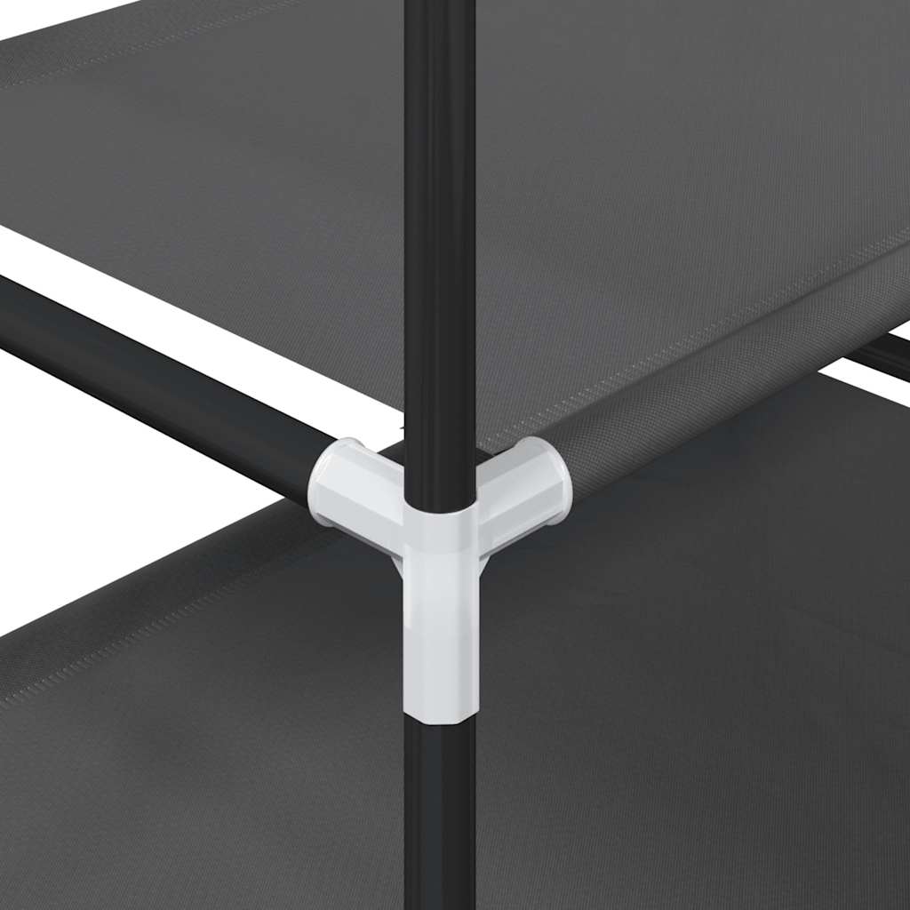 Scarpiera 5 Ripiani Nera 44x28x94 cm in Tessuto Non Tessuto - homemem39