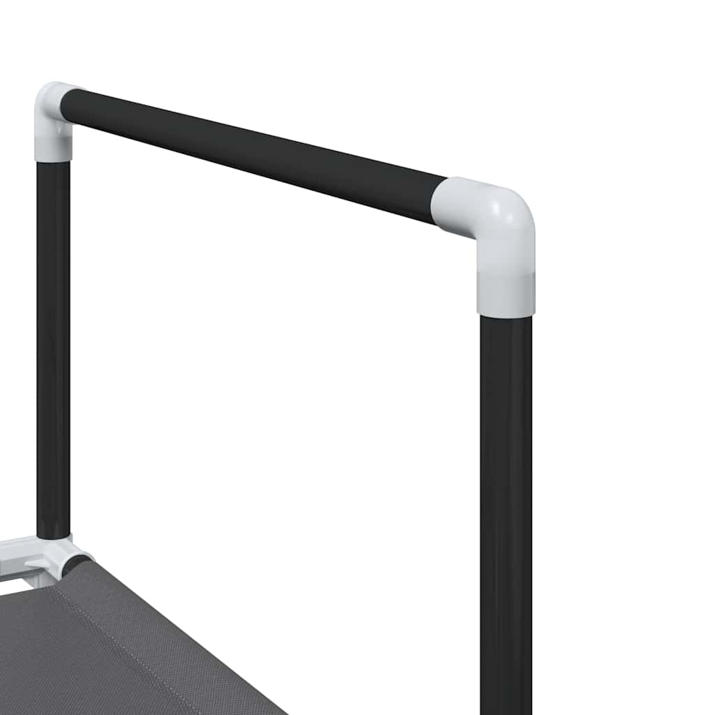 Scarpiera 8 Ripiani Nera 44x28x145 cm in Tessuto Non Tessuto - homemem39