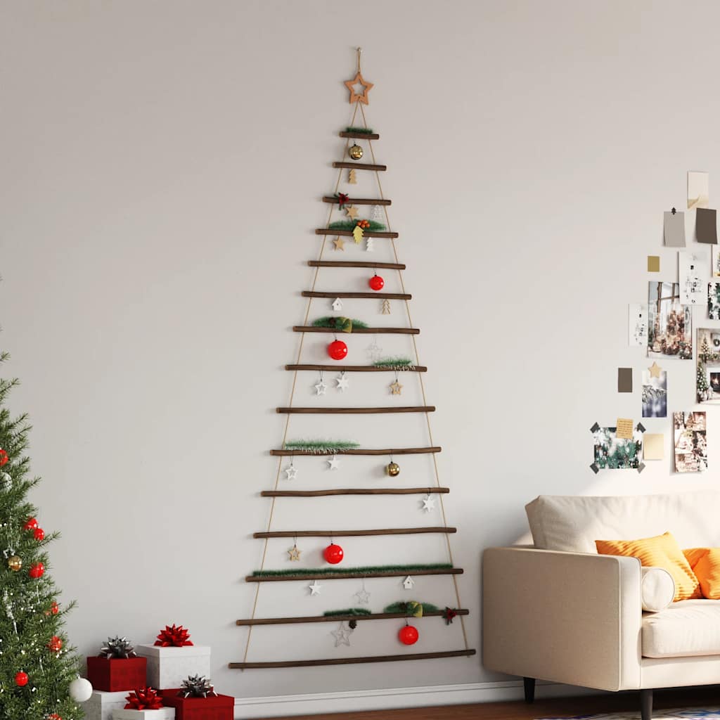 Albero di Natale sospeso con stella superiore 100x210 cm Ramo naturale