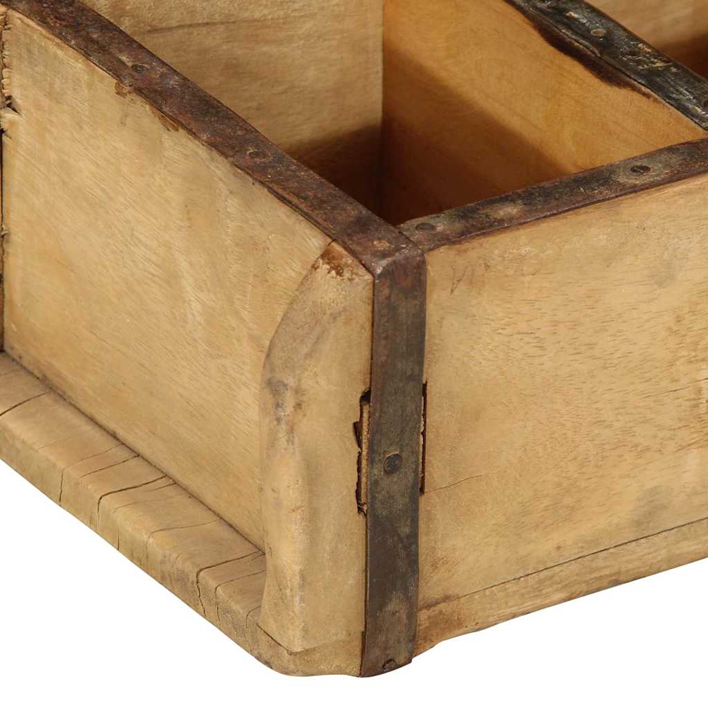Vassoio 4 pcs Marrone 30 x 14 x 9 cm Legno Recuperato Massello | homemem39