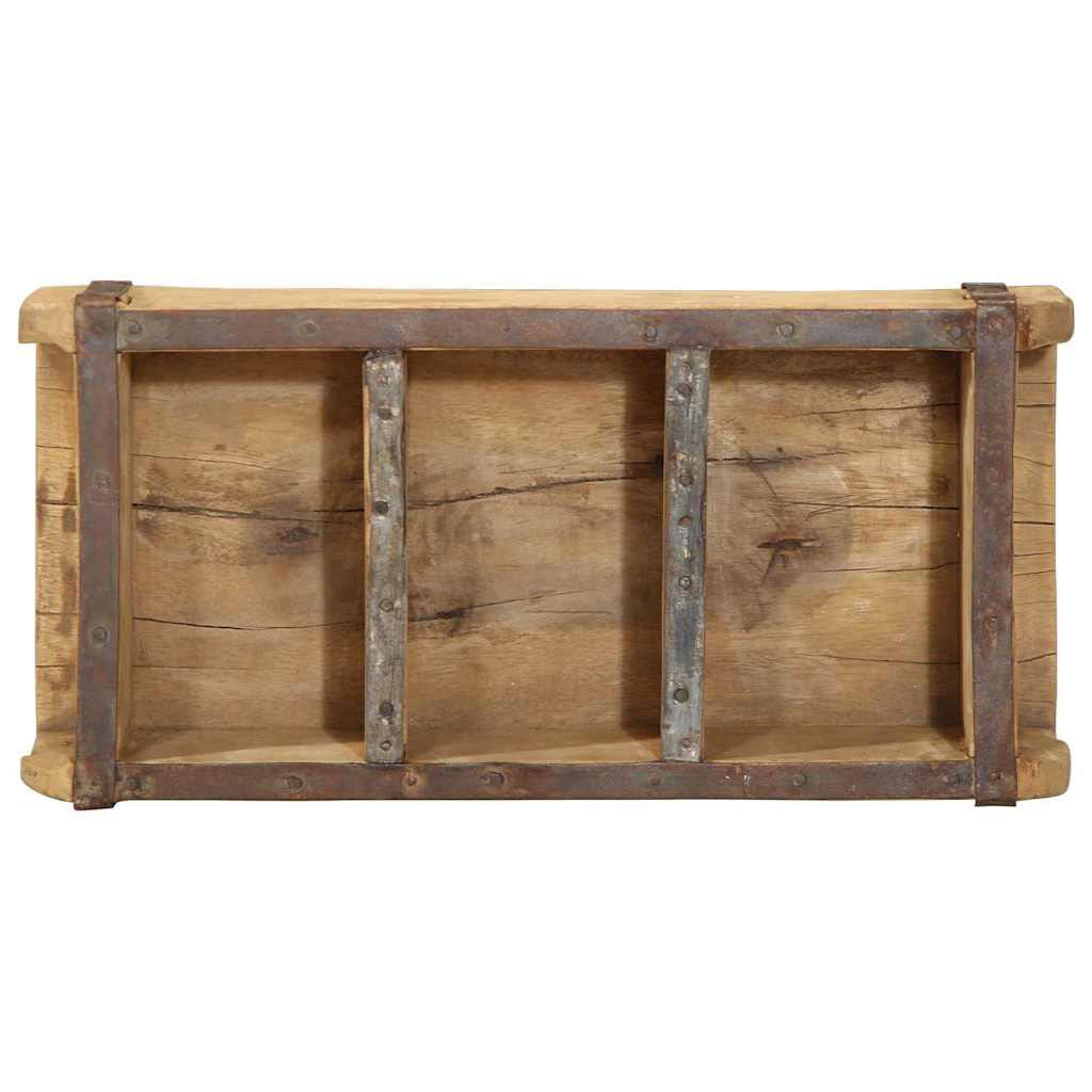 Vassoio 4 pcs Marrone 30 x 14 x 9 cm Legno Recuperato Massello | homemem39