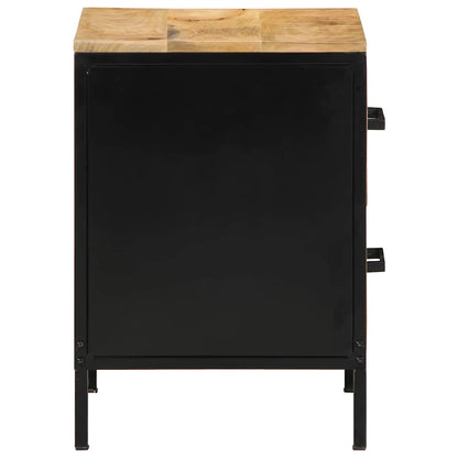 Armadio da Notte con cassetto Marrone e nero 40 x 35 x 50 cm