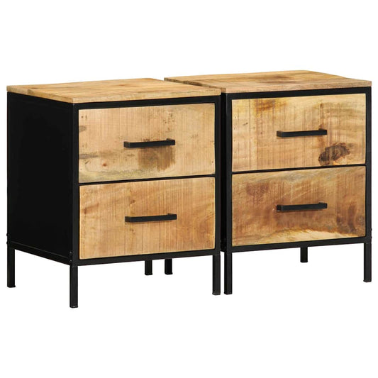 Armadio da Notte con cassetto Marrone e nero 40 x 35 x 50 cm