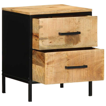 Armadio da Notte con cassetto Marrone e nero 40 x 35 x 50 cm
