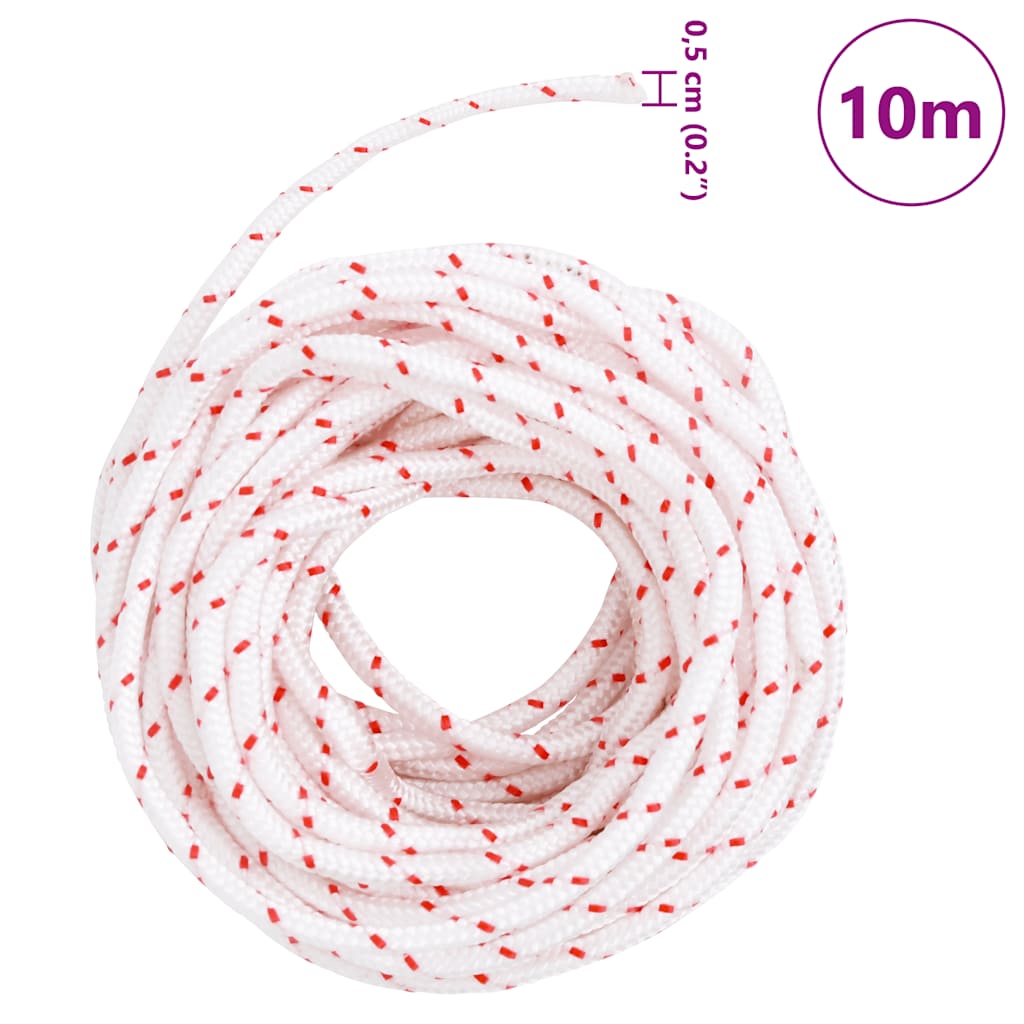 Fune di Avviamento a Strappo Bianco e Rosso Ø5 mm 10 m in Nylon - homemem39