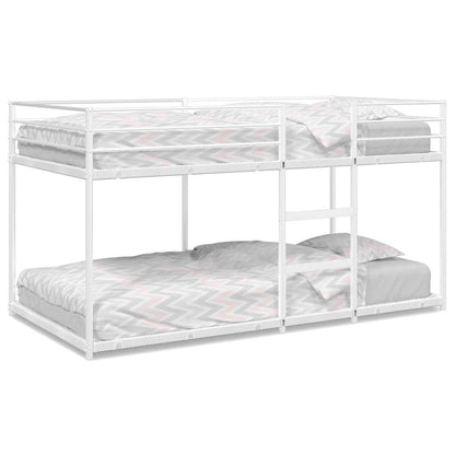 Letto a Castello senza Materasso Bianco 80x200 cm in Acciaio | homemem39