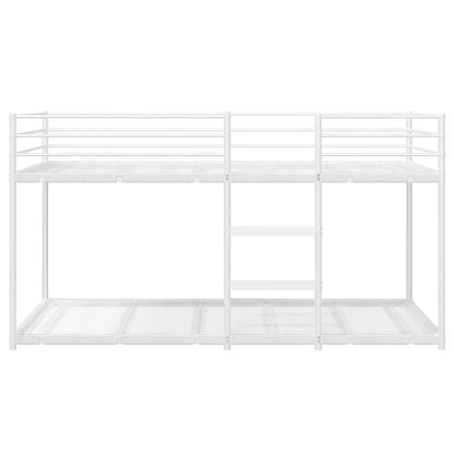 Letto a Castello senza Materasso Bianco 80x200 cm in Acciaio | homemem39