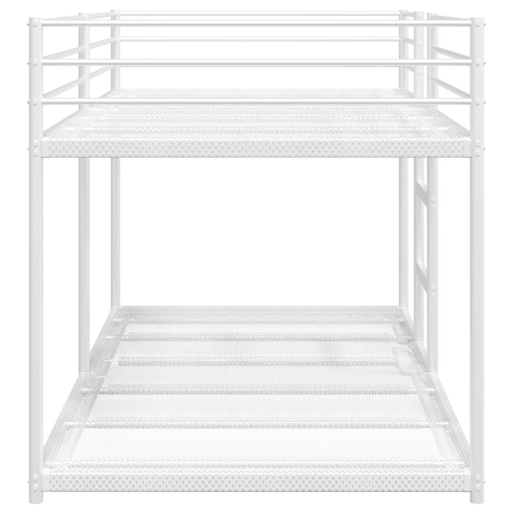 Letto a Castello senza Materasso Bianco 80x200 cm in Acciaio | homemem39