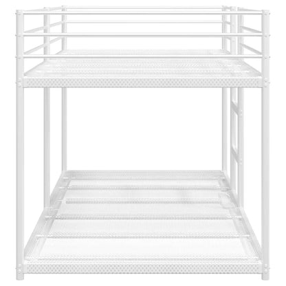 Letto a Castello senza Materasso Bianco 80x200 cm in Acciaio | homemem39