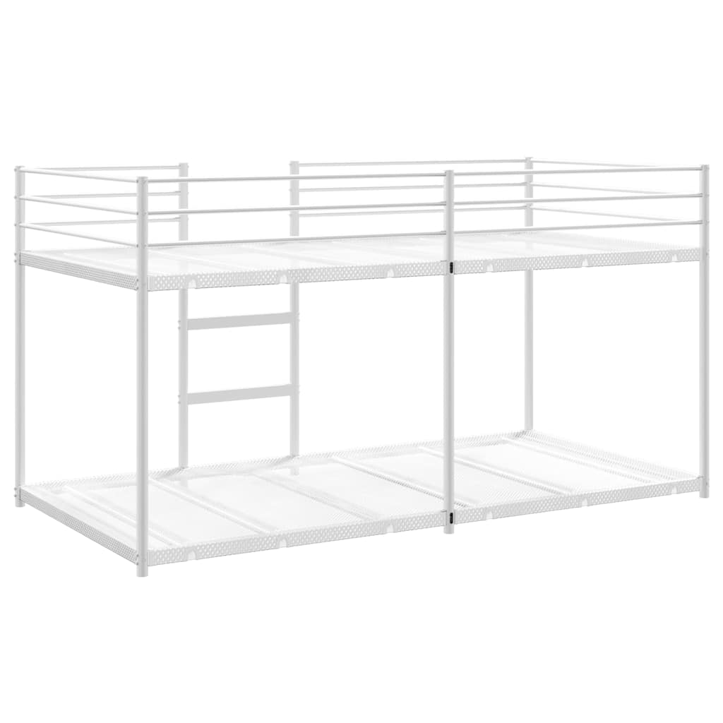 Letto a Castello senza Materasso Bianco 80x200 cm in Acciaio | homemem39