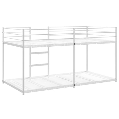 Letto a Castello senza Materasso Bianco 80x200 cm in Acciaio | homemem39