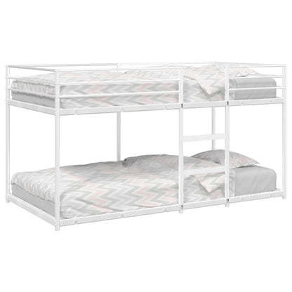 Letto a Castello senza Materasso Bianco 80x200 cm in Acciaio | homemem39