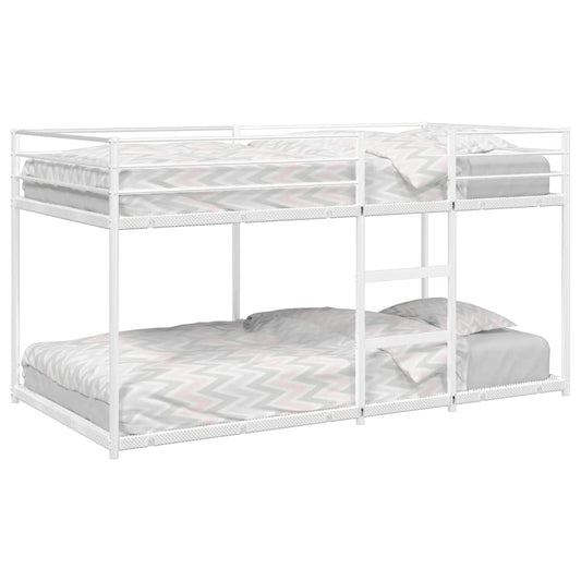 Letto a Castello senza Materasso Bianco 80x200 cm in Acciaio | homemem39