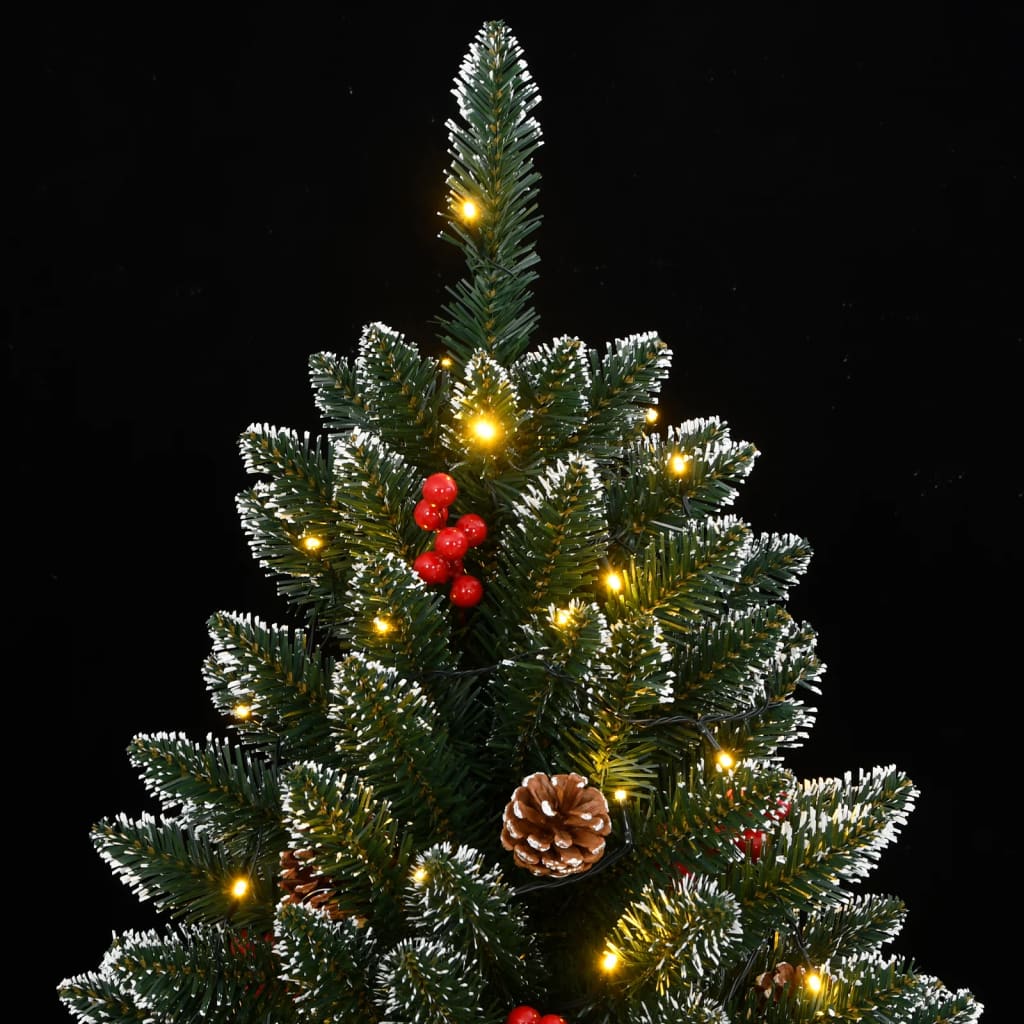 Albero di Natale Artificiale Incernierato con 300 LED 180 cm