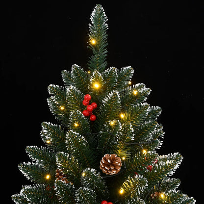 Albero di Natale Artificiale Incernierato con 300 LED 180 cm