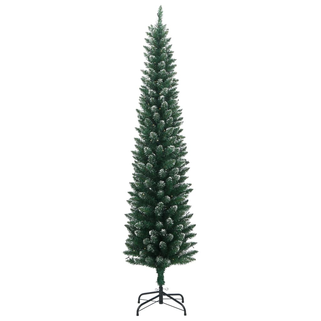 Albero di Natale Artificiale Sottile con 300 LED 180 cm