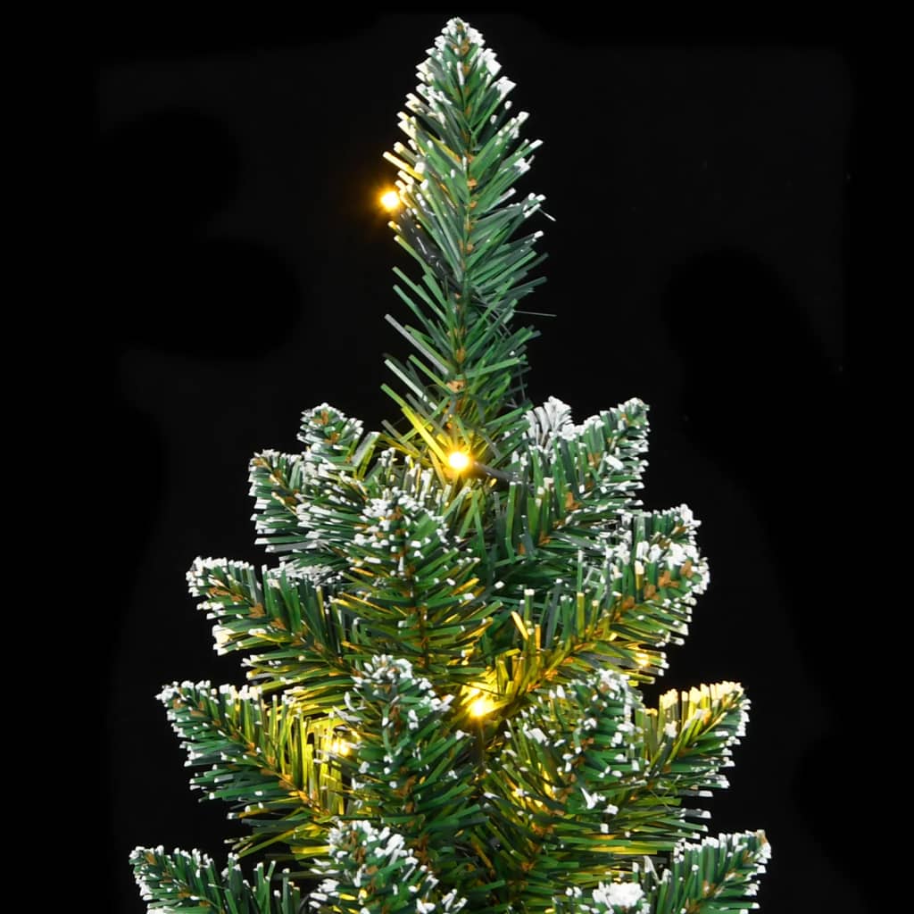 Albero di Natale Artificiale Sottile con 300 LED 210 cm