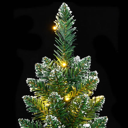 Albero di Natale Artificiale Sottile con 300 LED 210 cm