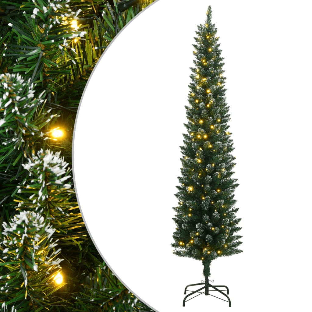 Albero di Natale Artificiale Sottile 300 LED 240 cm