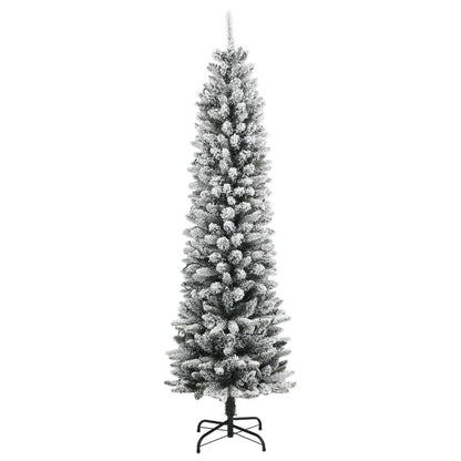 Albero di Natale Artificiale con 300 LED e Neve Floccata 180 cm