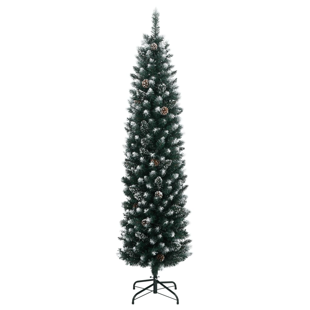Albero di Natale Artificiale Sottile con 150 LED 120 cm