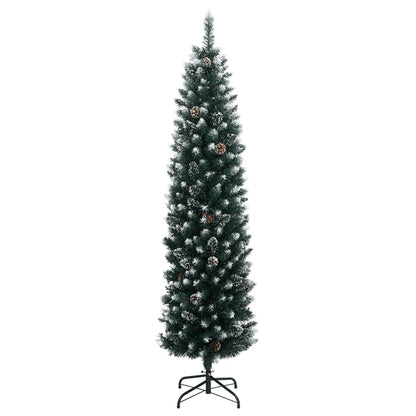 Albero di Natale Artificiale Sottile con 150 LED 120 cm