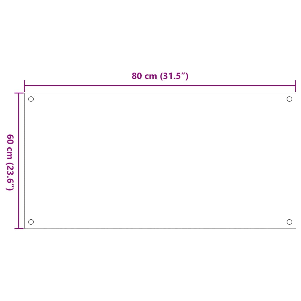 Paraschizzi per Cucina 2 pz Bianchi 80x60 cm in Vetro Temperato - homemem39