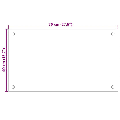 Paraschizzi per Cucina 2 pz Trasparente 70x40cm Vetro Temperato