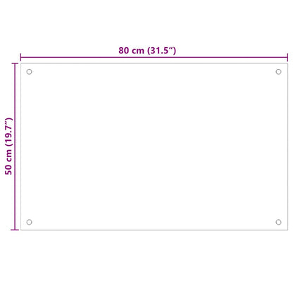 Paraschizzi per Cucina 2 pz Trasparente 80x50cm Vetro Temperato
